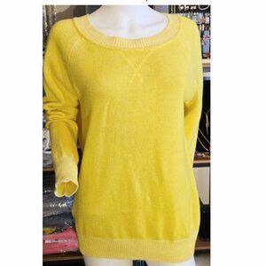 Yellow Fine Knit Wool mix Sweater L-XL